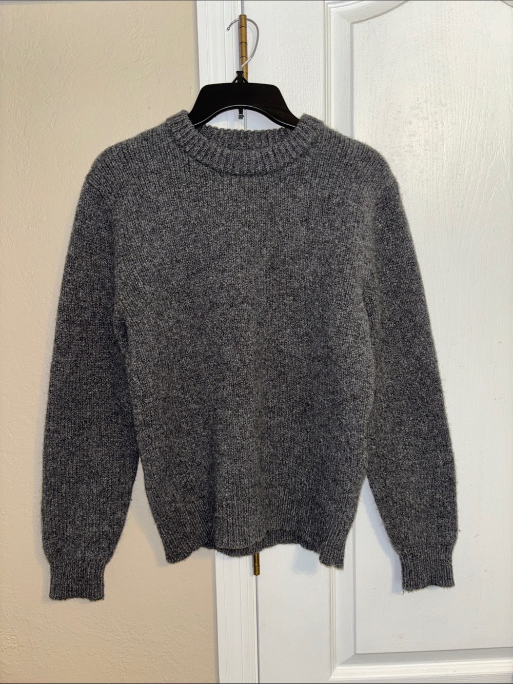 L.L. Bean Men's Heather Charcoal Crewneck Sweater